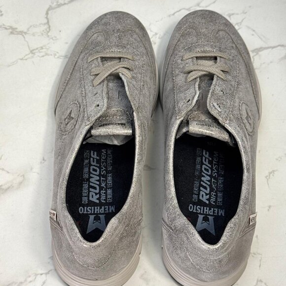 MEPHISTO Yael Soft-Air Sneaker In Dark Taupe Pipa 4665 Size 6.5 - Picture 4 of 9